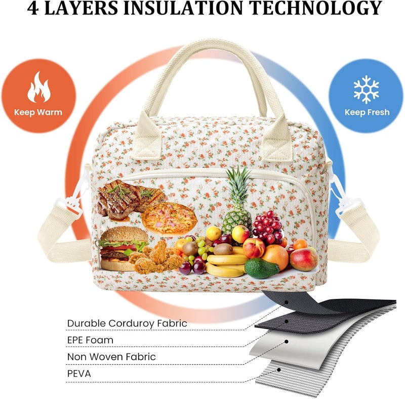 MEXS Insulated Lunch Bag for Women Men Large Reusable Lunch Box Adult Leakproof Portable Cooler Tote Bags for Work Picnic - Image 4
